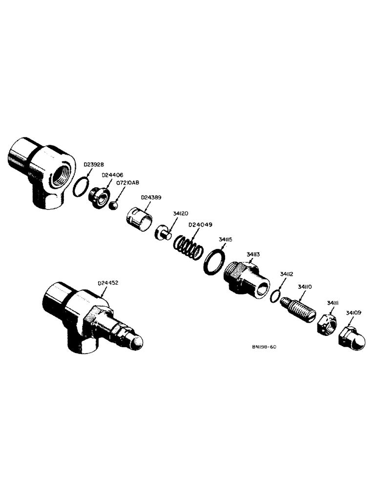 Схема запчастей Case 310 - (41) - D24452 SPECIAL RELIEF VALVE 