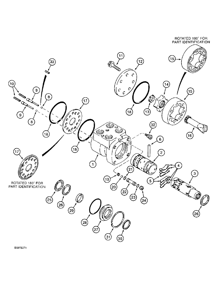 Схема запчастей Case 590L - (5-10) - STEERING CONTROL VALVE (05) - STEERING