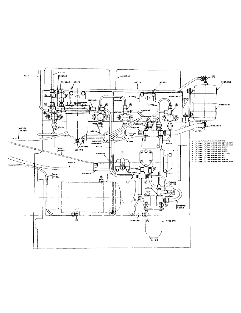 Схема запчастей Case 425 - (050) - POWRCEL DIESEL ENGINE, FUEL FILTERS AND TUBES ASSEMBLY, FUEL INJECTOR NOZZLE AND TUBES (10) - ENGINE