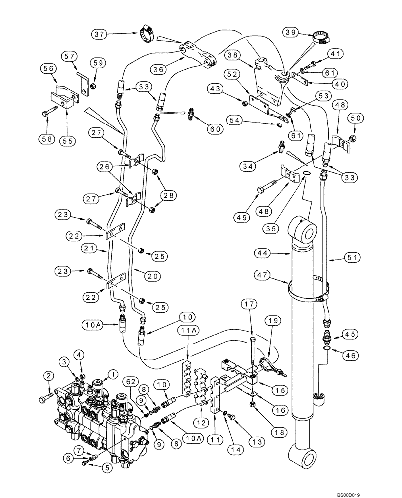 Схема запчастей Case 590SM - (08-13) - HYDRAULICS - CYLINDER, BACKHOE BUCKET (MODELS WITH EXTENDABLE DIPPER) (08) - HYDRAULICS