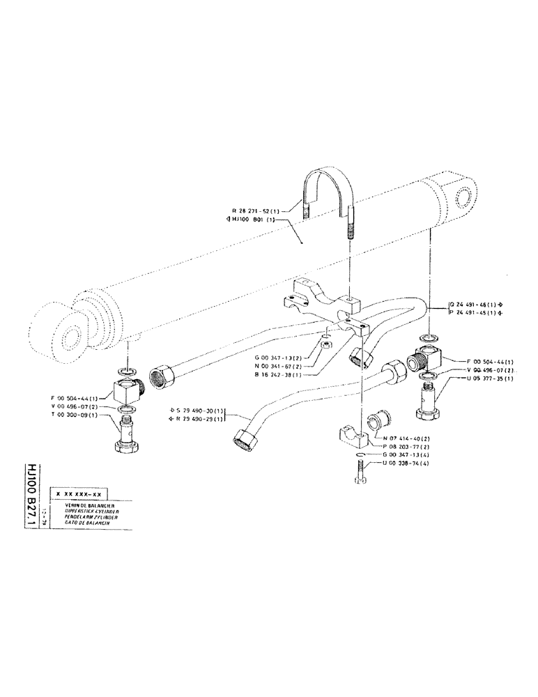 Схема запчастей Case RC200L - (071) - DIPPERSTICK CYLINDER 