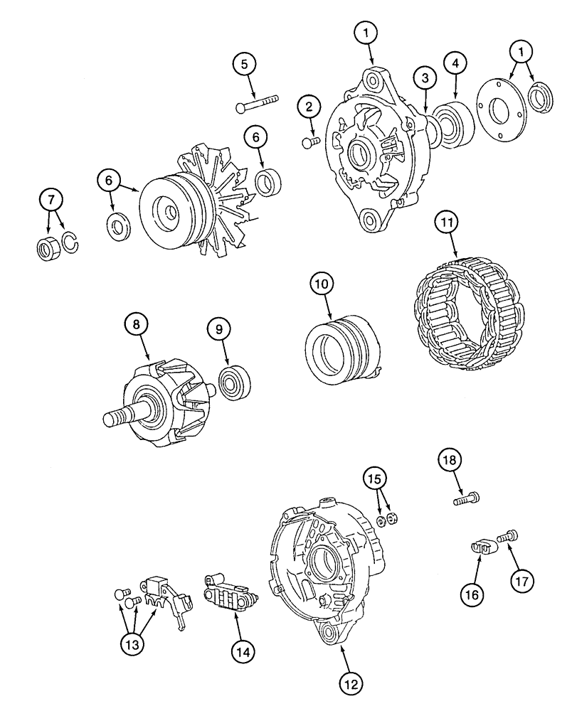 Схема запчастей Case 9050 - (4-02) - ALTERNATOR AND REGULATOR (04) - ELECTRICAL SYSTEMS