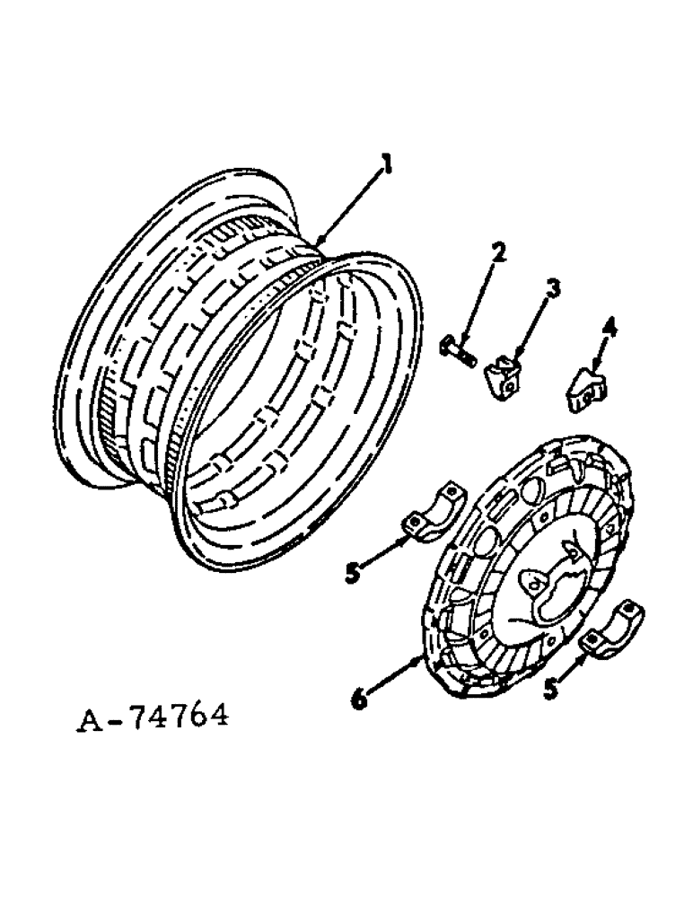 Схема запчастей Case IH 3688HC - (15-3) - WHEELS AND TRACTION, REAR WHEELS, CLAMP TYPE Wheels & Traction