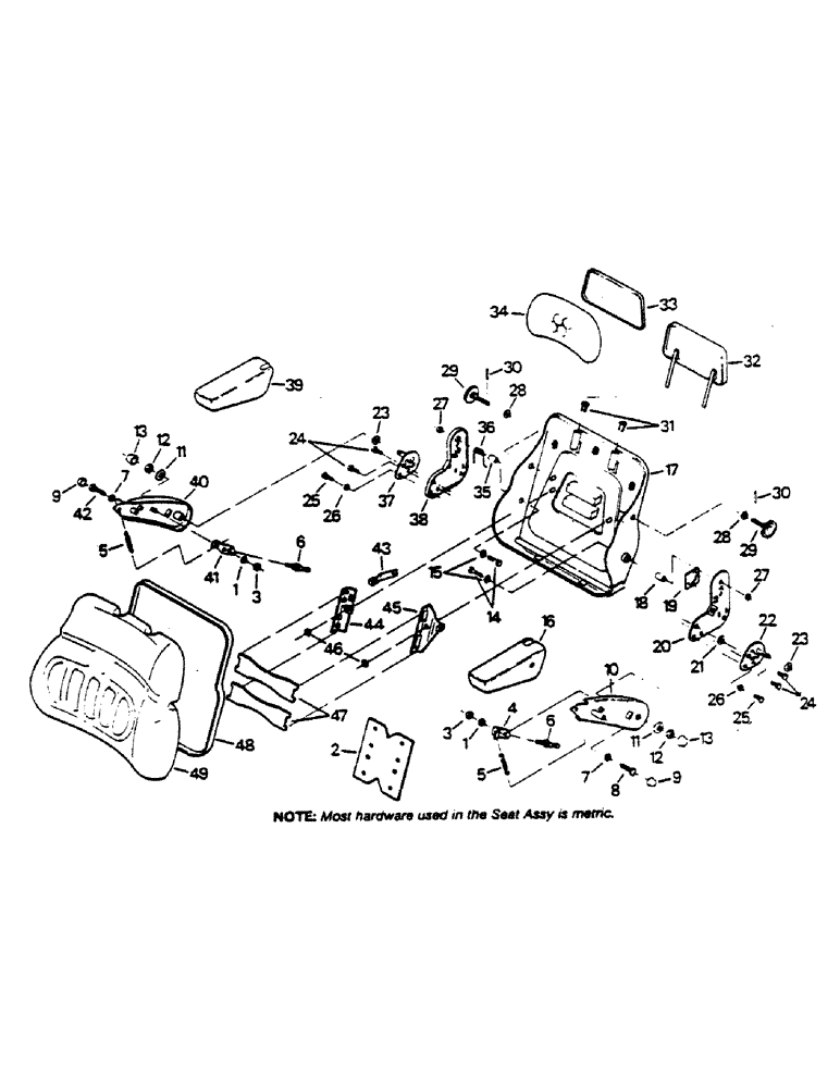 Схема запчастей Case IH 9170 - (01-26) - SEAT ASSEMBLY, BACK CUSHION AND ARMREST (10) - CAB