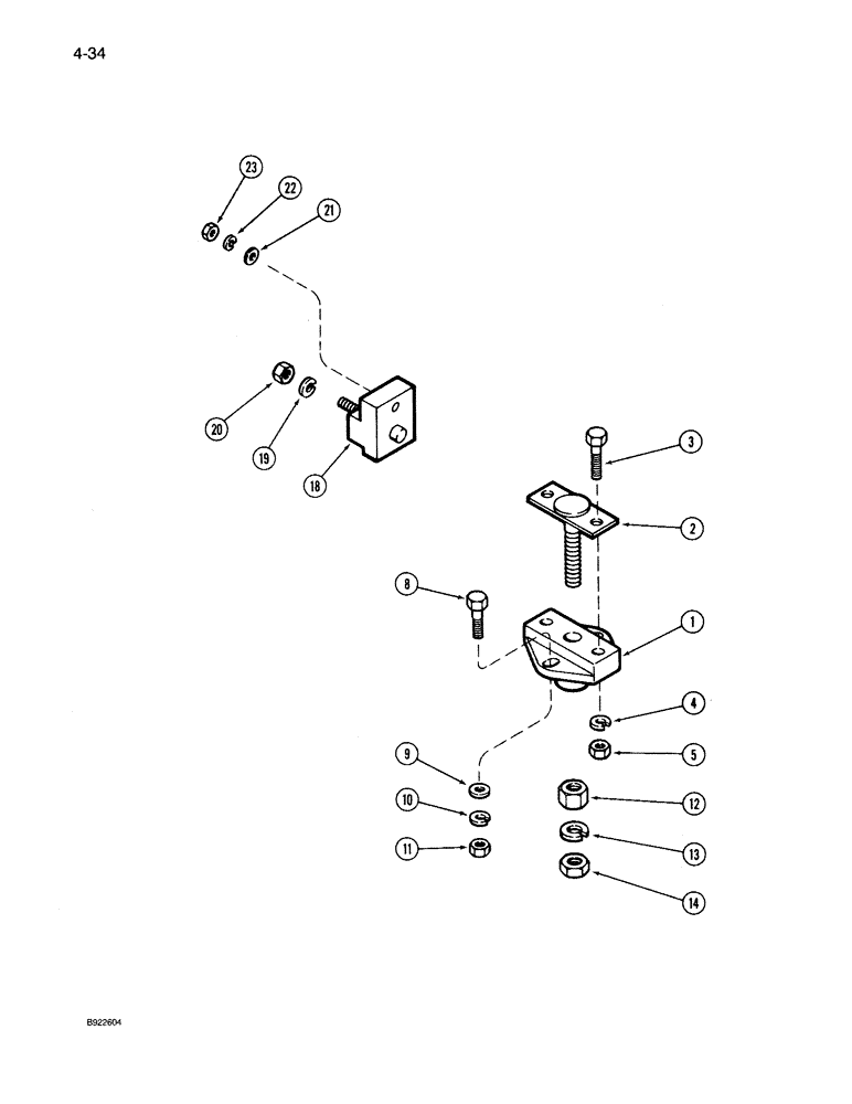 Схема запчастей Case IH 7150 - (4-034) - ELECTRICAL COMPONENT MOUNTING (04) - ELECTRICAL SYSTEMS