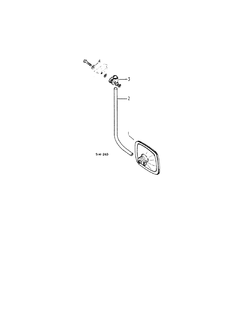 Схема запчастей Case IH 2350 - (6-77F) - WING MIRROR, TRACTORS WITH CAB (09) - CHASSIS