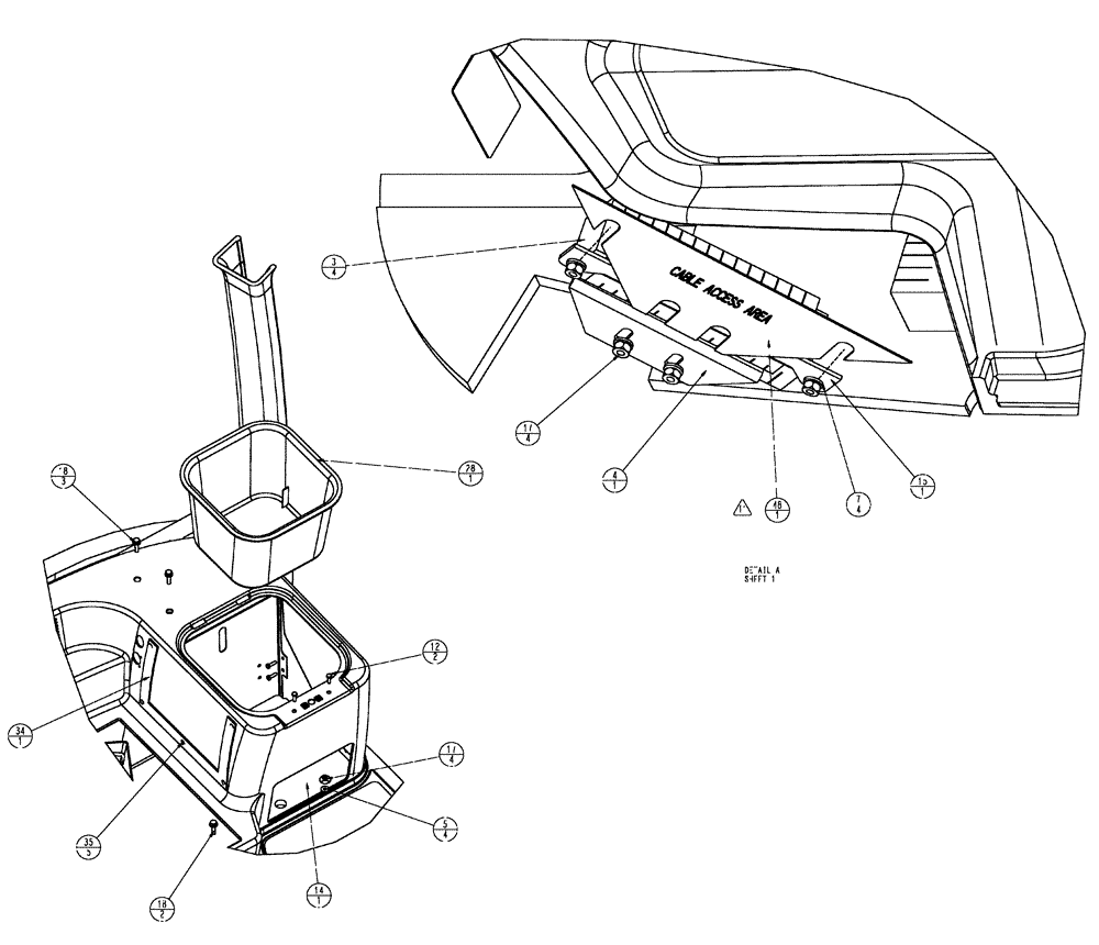 Схема запчастей Case IH TITAN 4020 - (01-022[03]) - INTERIOR TRIM, DELUXE (10) - CAB