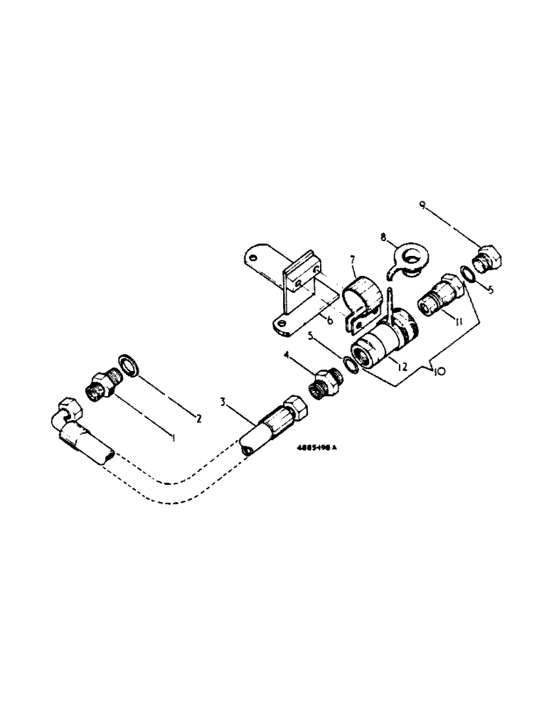 Схема запчастей Case IH 2350 - (5-18) - SELF SEALING COUPLING, SINGLE BREAKAWAY (08) - HYDRAULICS