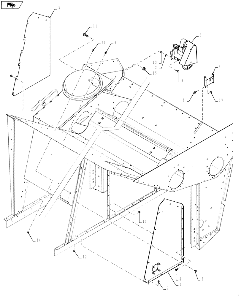 Схема запчастей Case IH 7130 - (80.150.17) - GRAIN TANK SUPPORTS (80) - CROP STORAGE/UNLOADING