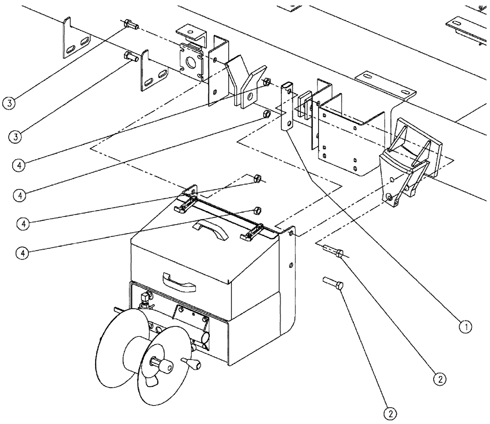 Схема запчастей Case IH 610 - (05-025) - PRESSURE WASHER MOUNTING Liquid Plumbing