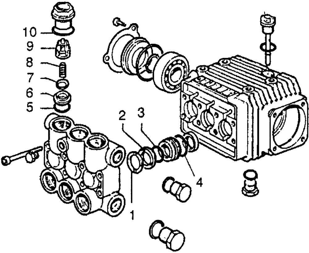 Схема запчастей Case IH 610 - (05-024) - PRESSURE WASHER WATER PUMP Liquid Plumbing