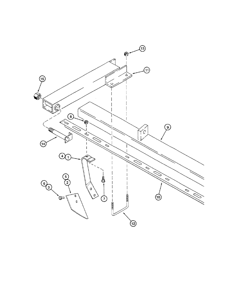 Схема запчастей Case IH 4200 - (09-17) - DISC SCRAPER AND DISC GANG FRAME ARM (09) - CHASSIS/ATTACHMENTS