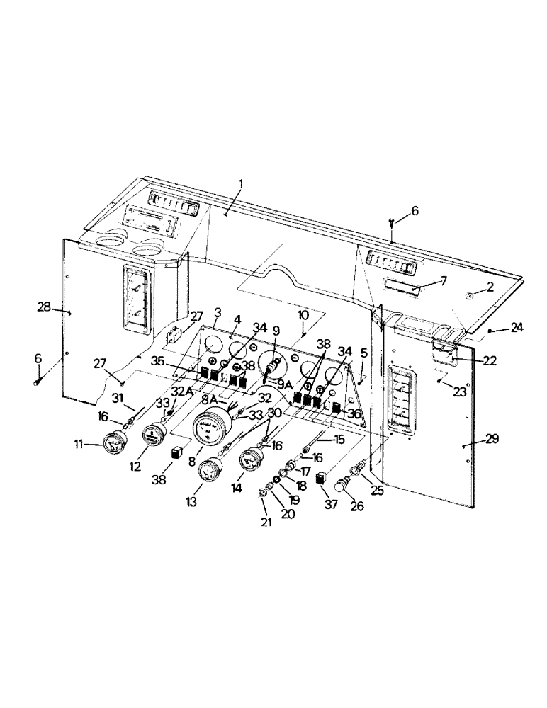 Схема запчастей Case IH ST325 - (01-25) - DASH AND INSTRUMENT GROUP (10) - CAB