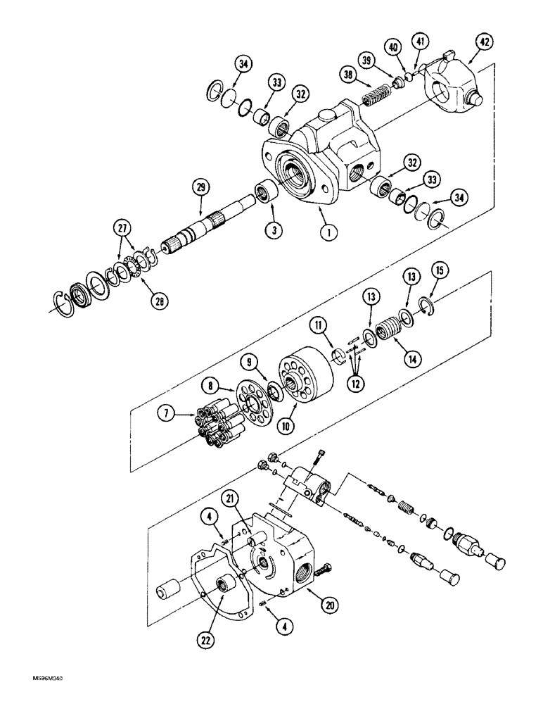 Схема запчастей Case IH 9330 - (8-012) - HYDRAULIC PISTON PUMP ASSEMBLY (08) - HYDRAULICS