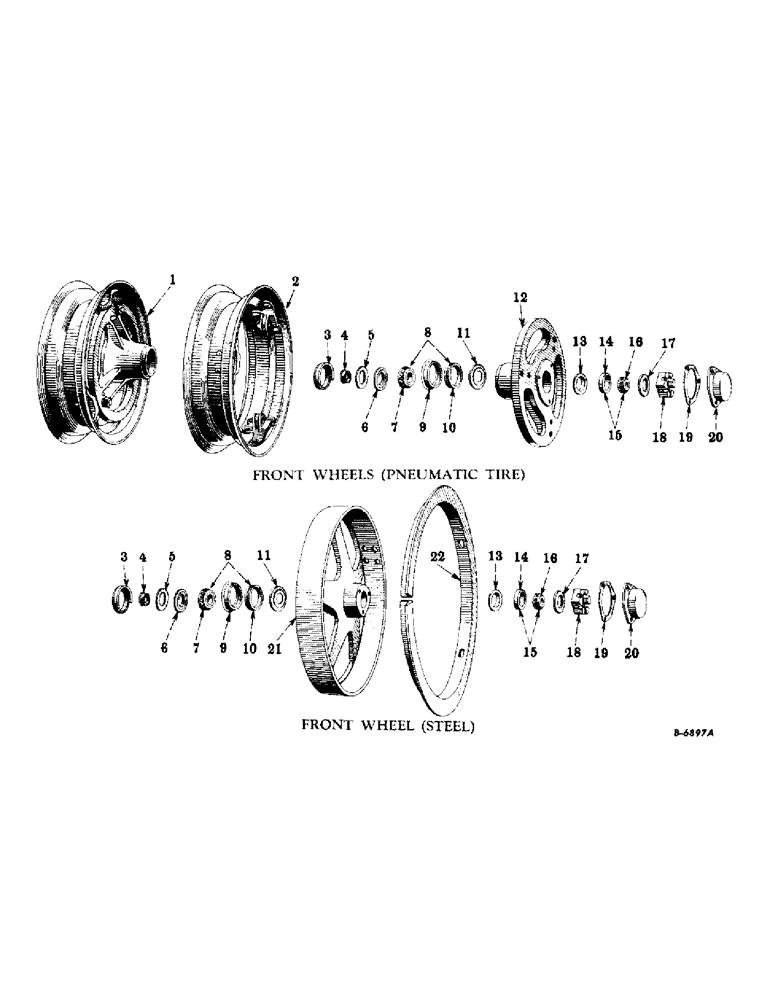 Схема запчастей Case IH SUPER-H - (125) - CHASSIS, FRONT WHEELS, SUPER "H" (12) - CHASSIS