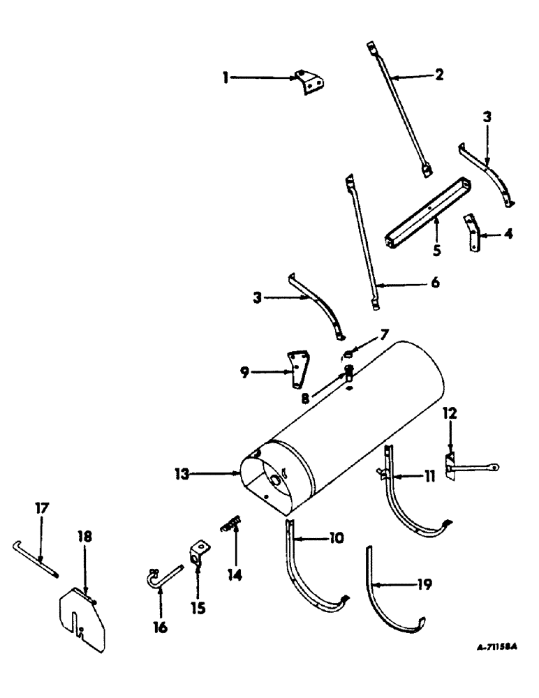 Схема запчастей Case IH 303 - (344) - BD-220 ENGINE, 3-9/16 X 3-11/16, FUEL TANK AND SUPPORTS, FOR LP GAS BURNING ENGINES (10) - ENGINE