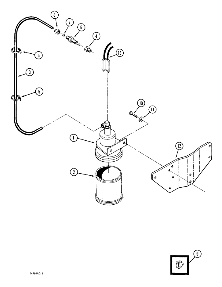 Схема запчастей Case IH 9330 - (2-108) - ETHER STARTING SYSTEM (02) - ENGINE