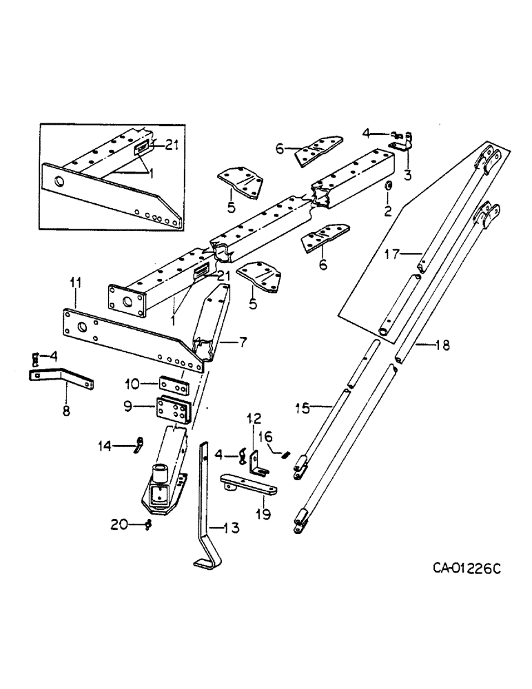 Схема запчастей Case IH 710 - (AP-03) - MAIN FRAME, 3 TO 4, 4 TO 5 & 5 FURROW NON-EXTENDABLE IN THE FURROW PLOWS W/SINGLE PIVOT REAR WHEEL 