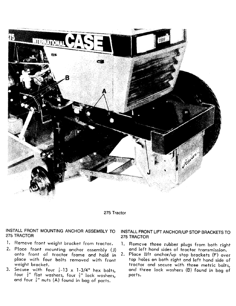 Схема запчастей Case IH 72MS - (13) - PREPARATION OF TRACTOR - CONTINUED 
