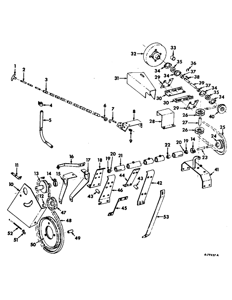 Схема запчастей Case IH 10 - (A-11) - POWER TAKE-OFF DRIVE, FOR 27, 37, 46, 47, 420, 430 AND 440 BALERS 