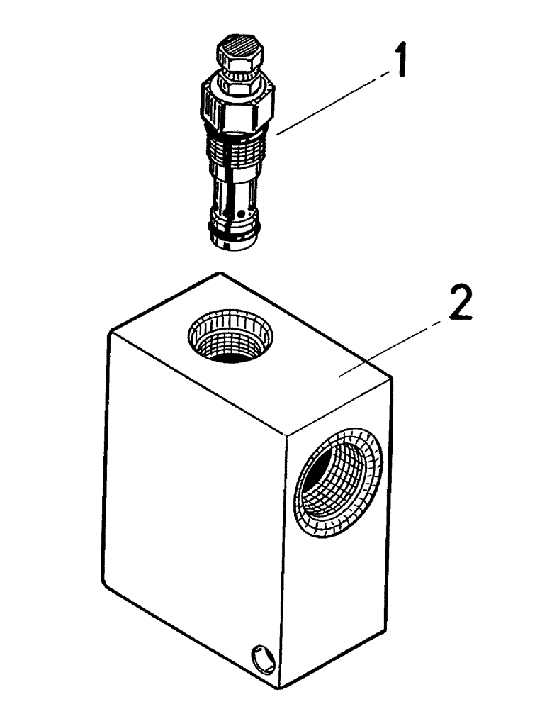 Схема запчастей Case IH 7000 - (B04-60) - HYDRAULIC RELIEF VALVE, TRACK ADJUSTER 7700 Hydraulic Components & Circuits