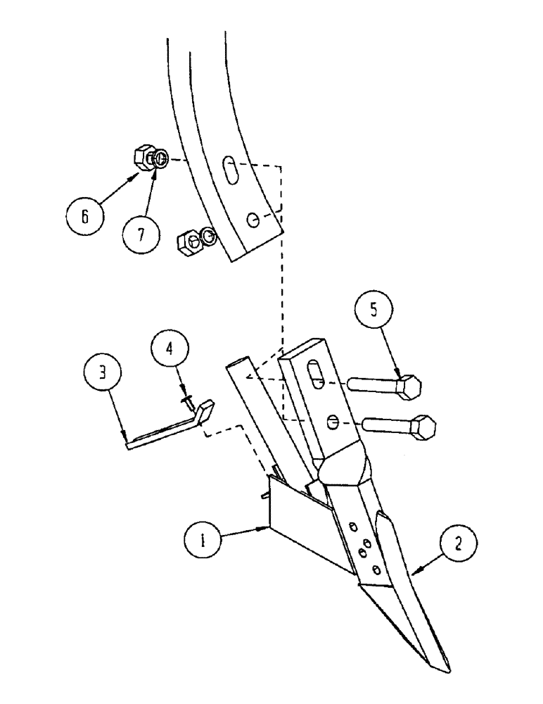 Схема запчастей Case IH CONCORD - (B51) - STANDARD ANDERSON OPENER, SINGLE SHOOT 