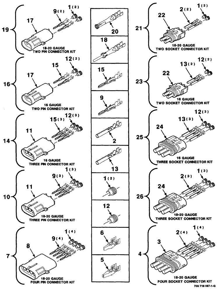 Схема запчастей Case IH 8880HP - (04-044) - ELECTRICAL HARNESS SERVICE PARTS (55) - ELECTRICAL SYSTEMS