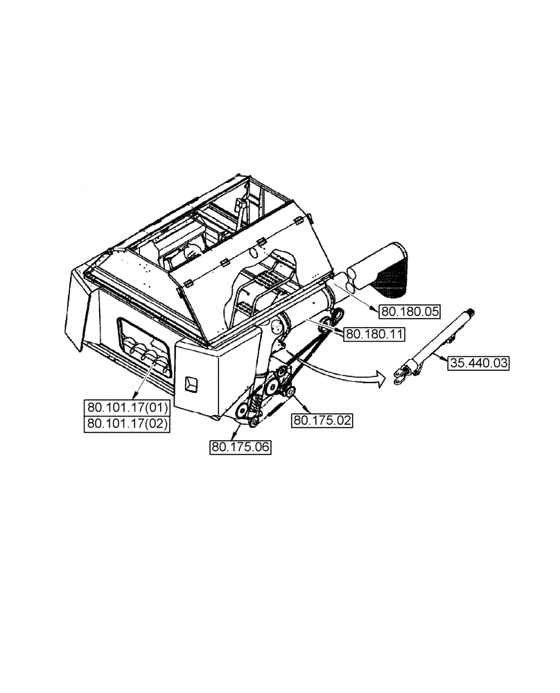 Схема запчастей Case IH 8010 - (00.000.80[02]) - PICTORIAL INDEX - GRAIN UNLOADING (00) - GENERAL & PICTORIAL INDEX