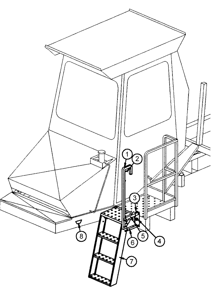 Схема запчастей Case IH SPX2130 - (04-005) - FRONT LADDER ASSEMBLY Suspension & Frame
