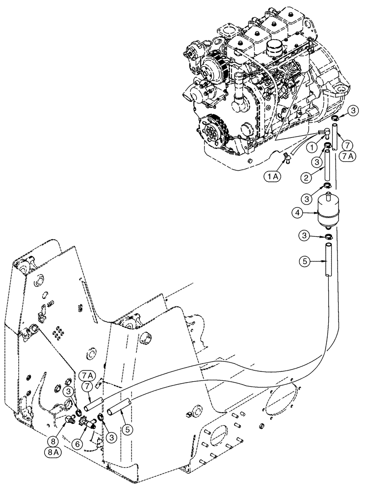 Схема запчастей Case IH 75XT - (03-01) - FUEL LINES (03) - FUEL SYSTEM