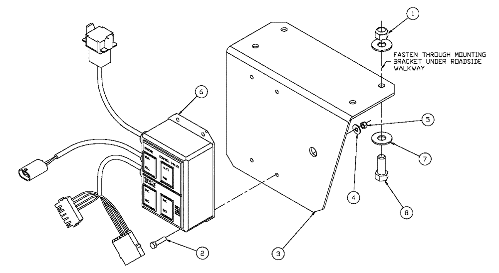 Схема запчастей Case IH 438 - (12-001) - RELOAD PUMP CONTROL (MODEL 4375, 4300 Reload Control & Chemical Eductor