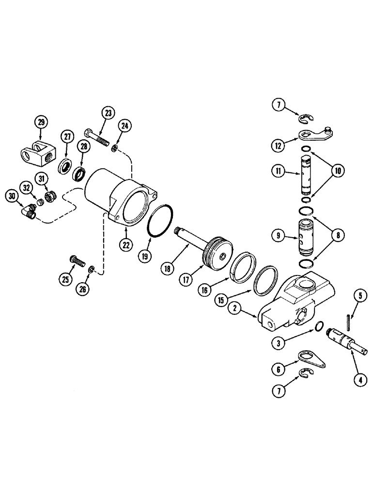 Схема запчастей Case IH 1896 - (9-386) - SEAT, AIR/OIL SUSPENSION, CYLINDER ASSEMBLY (09) - CHASSIS/ATTACHMENTS