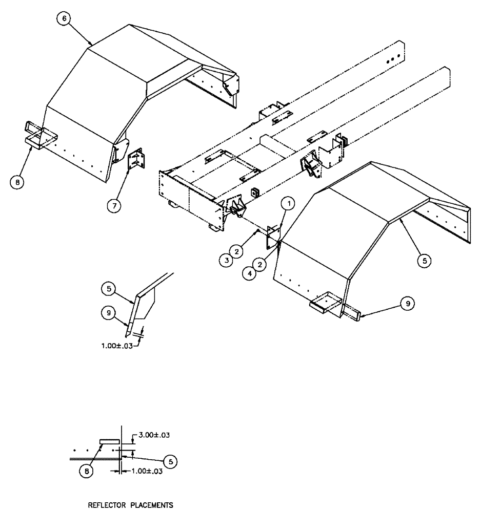 Схема запчастей Case IH FLX4300 - (10-004) - FENDER, REAR 73" (FLX4375) Options