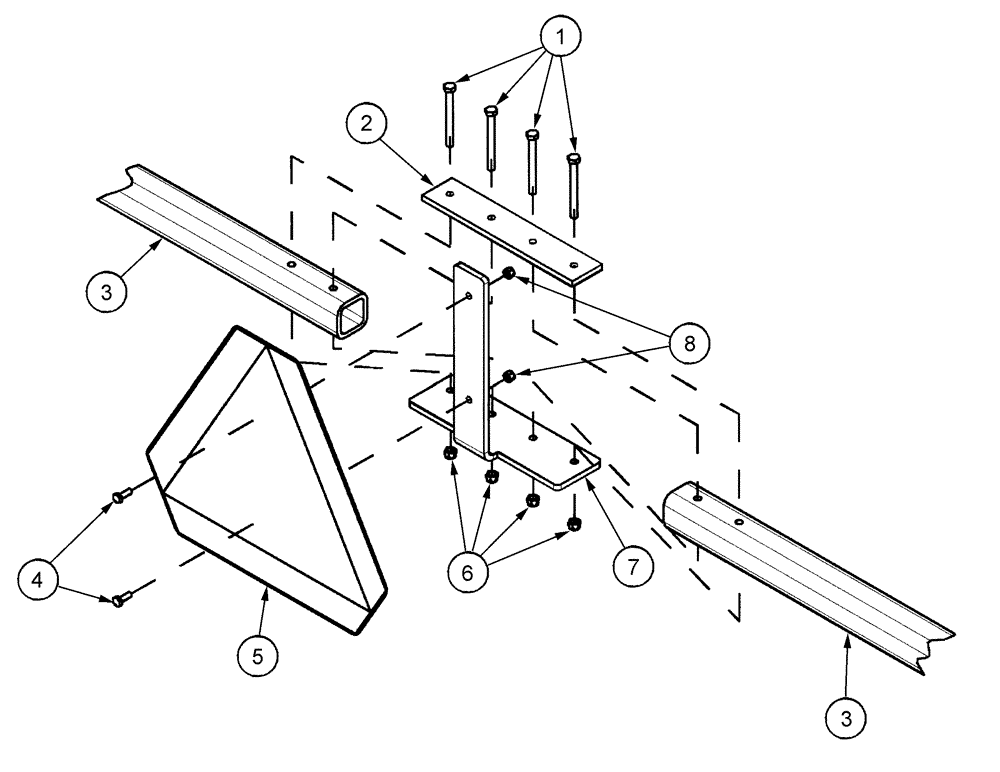 Схема запчастей Case IH 370 TRUE-TANDEM - (39.100.05) - SMV ATTACHMENT (39) - FRAMES AND BALLASTING