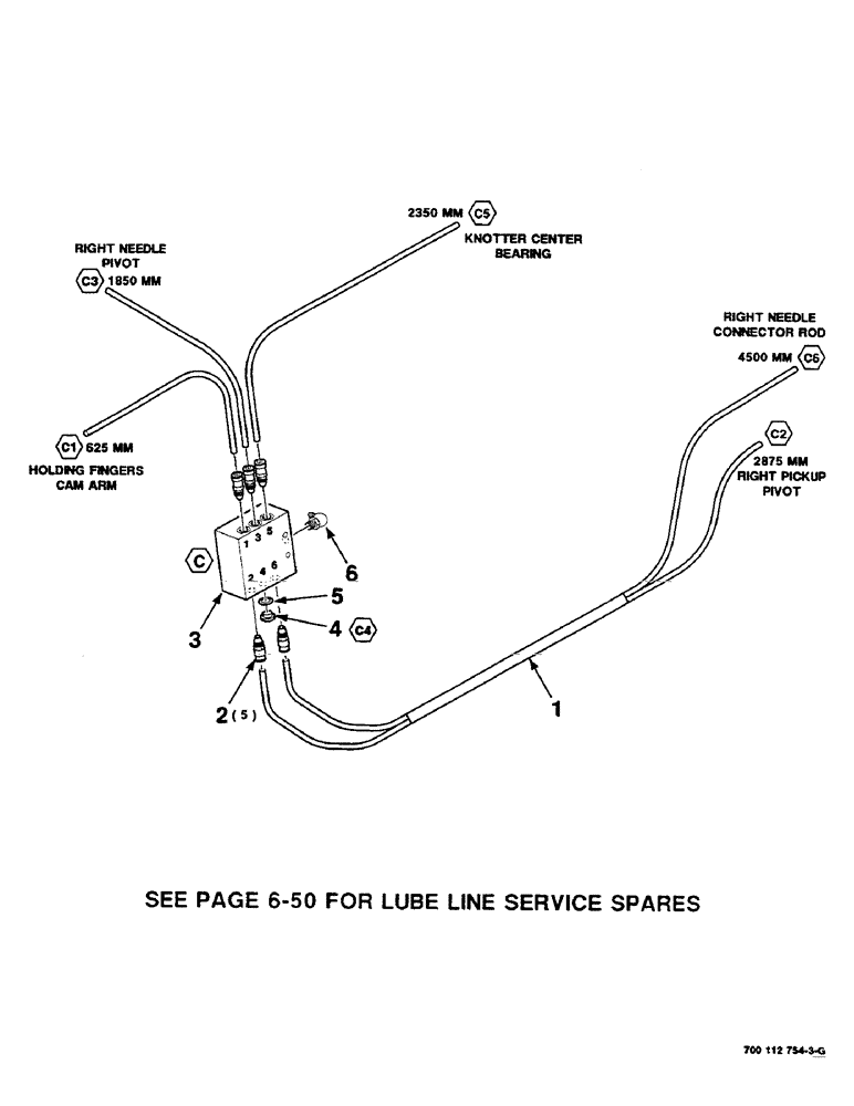 Схема запчастей Case IH 8590 - (06-46) - LUBE HARNESS AND VALVE ASSEMBLY, RIGHT REAR, S.N. CFH0139001 THRU CFH0139499 (14) - BALE CHAMBER