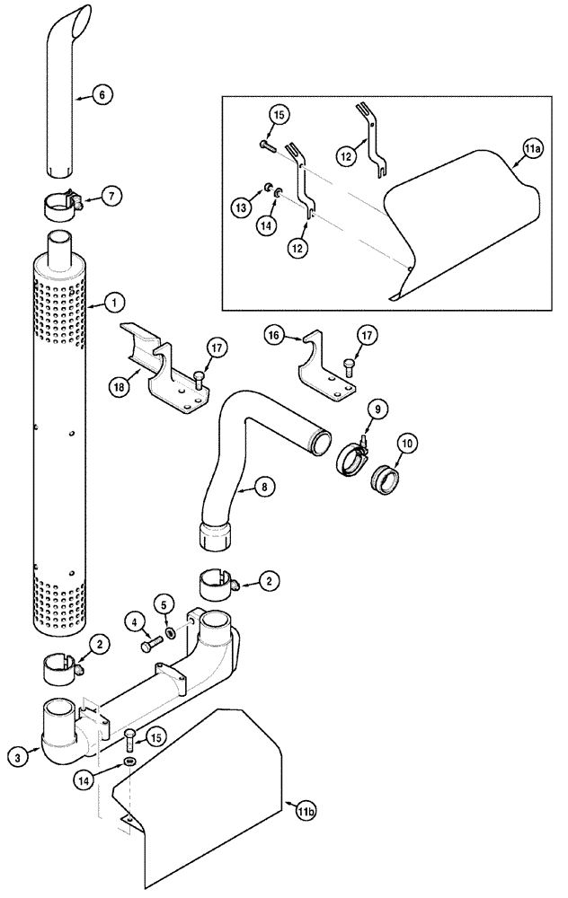 Схема запчастей Case IH CX100 - (02-20) - VERTICAL EXHAUST (02) - ENGINE
