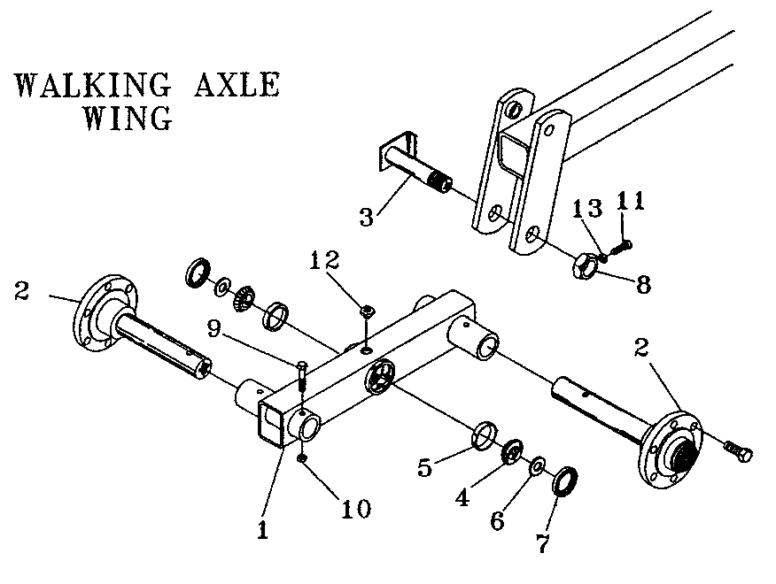Схема запчастей Case IH 4300 - (44.100.03) - WALKING AXLE - WING (09) - CHASSIS/ATTACHMENTS