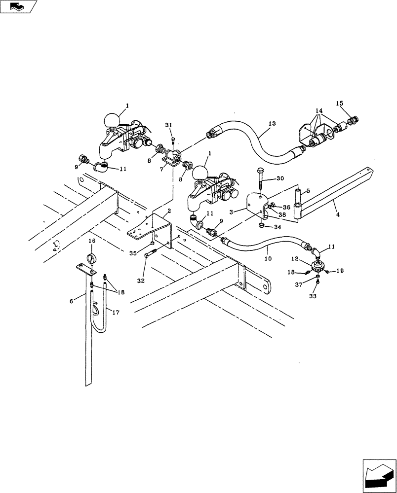 Схема запчастей Case IH 4250 - (75.200.07) - DOUBLE SQUIBB ASSEMBLY(WITH 2 MANIFOLDS) (75) - SOIL PREPARATION