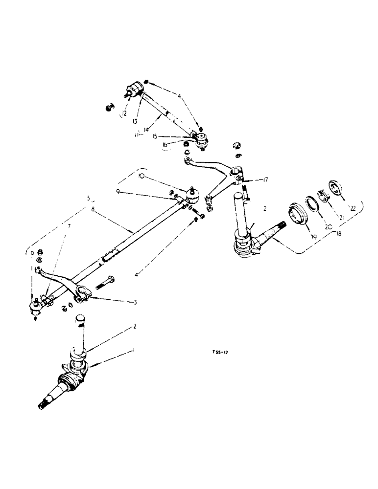 Схема запчастей Case IH 434 - (4-17) - STEERING KNUCKLES - CHASSIS (05) - STEERING