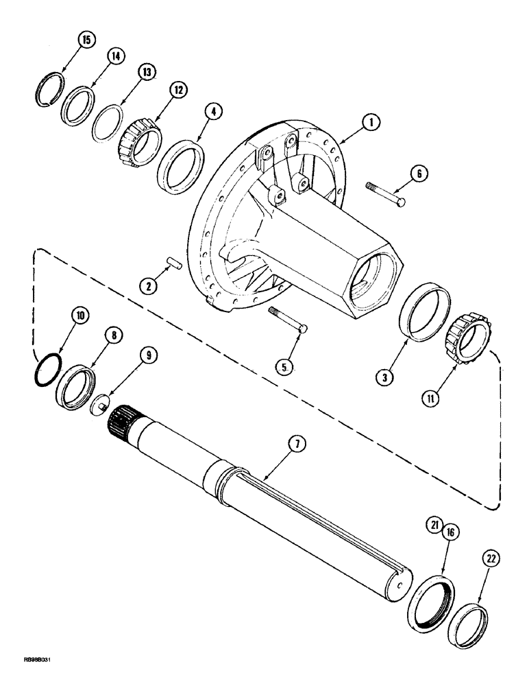 Схема запчастей Case IH MX180 - (6-100) - REAR AXLE, AXLE : 4 X 112 IN., MX180, N.A. ONLY, AXLE : 4 X 114 IN., MX200, MX220, N.A. ONLY (06) - POWER TRAIN