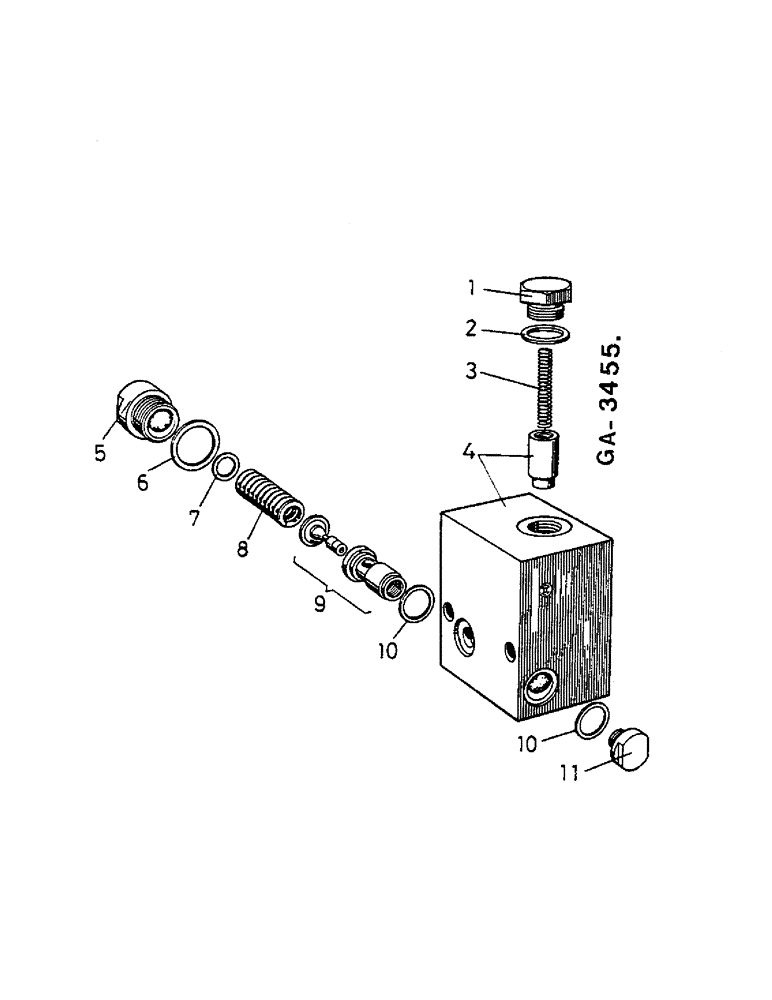 Схема запчастей Case IH 833 - (10-62) - MOUNTING BLOCK (07) - HYDRAULICS