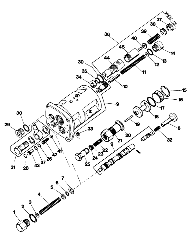 Схема запчастей Case IH 744 - (2H10) - DRAFT CONTROL VALVE (XXX-) (07) - HYDRAULICS