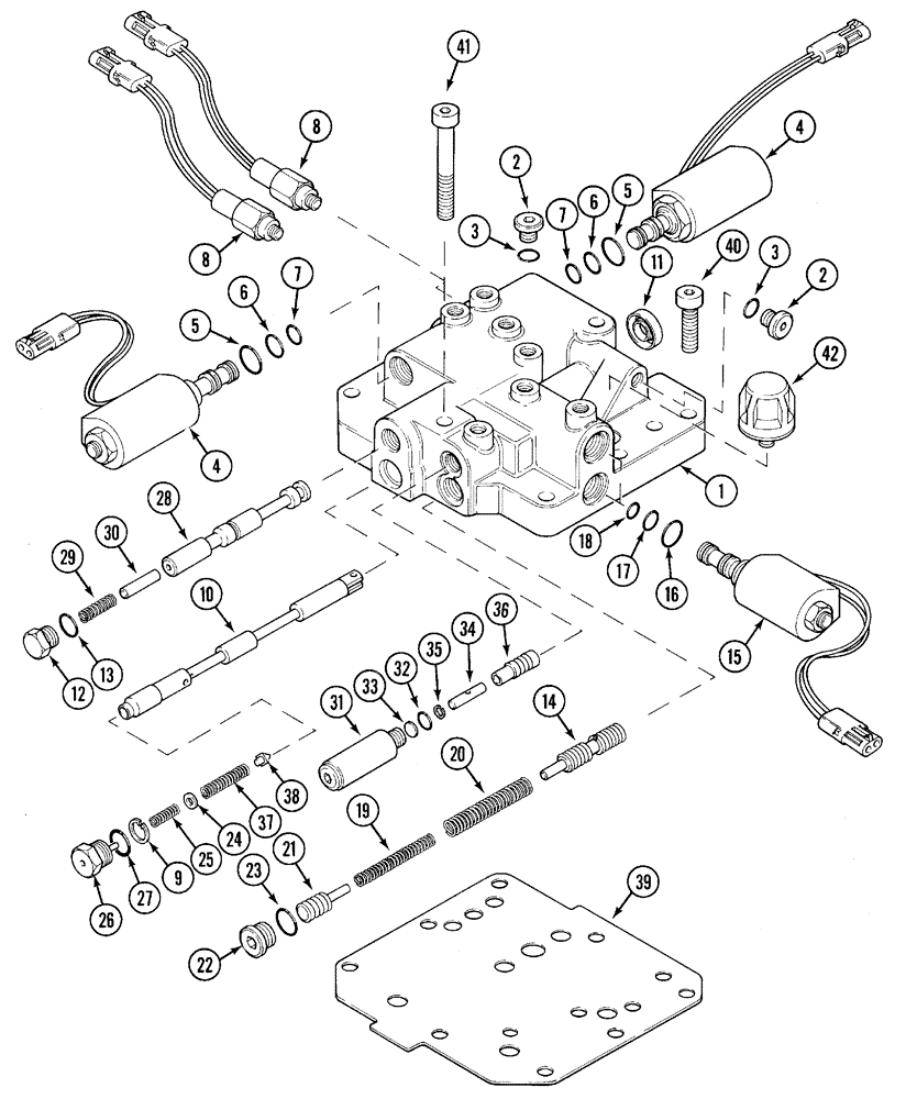 Схема запчастей Case IH 5230 - (6-064) - TRANSMISSION, FORWARD/REVERSE SHUTTLE VALVE (06) - POWER TRAIN
