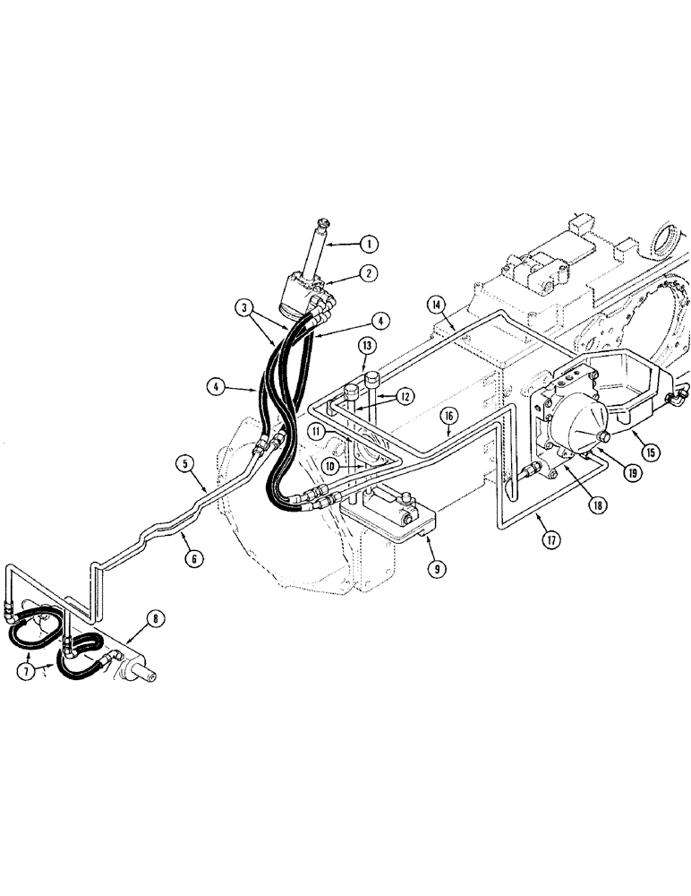 Схема запчастей Case IH 895 - (1-24) - PICTORIAL INDEX, POWER STEERING SYSTEM, TRACTOR WITH CAB (00) - PICTORIAL INDEX