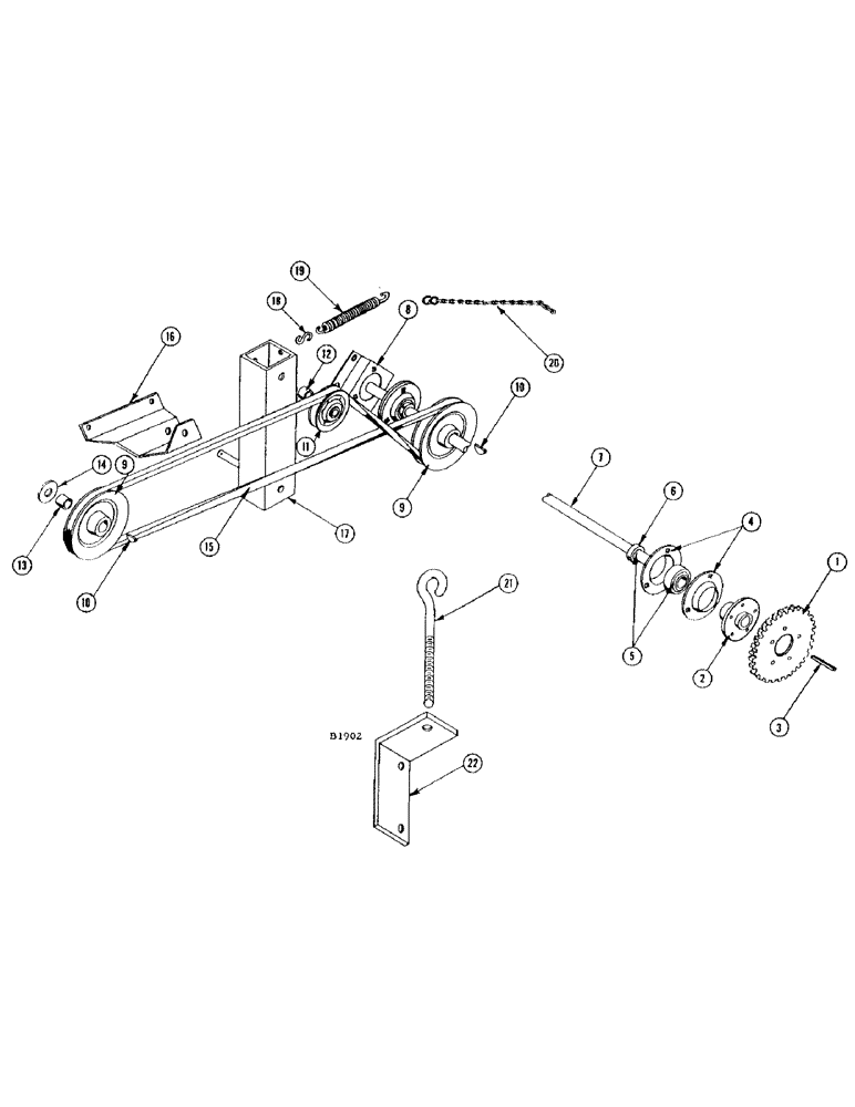 Схема запчастей Case IH 1010 - (018) - CROSS SHAFT DRIVE, HEAVY DUTY EXTENDED CUTTER BAR (58) - ATTACHMENTS/HEADERS