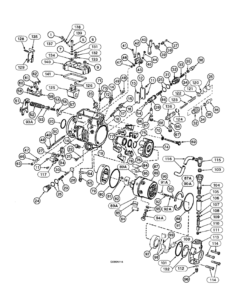 Схема запчастей Case IH DT-407 - (7-24) - FUEL INJECTION PUMP 