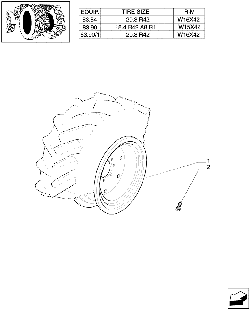 Схема запчастей Case IH MXM175 - (83.00[22]) - DRIVE WHEELS (11) - WHEELS/TRACKS