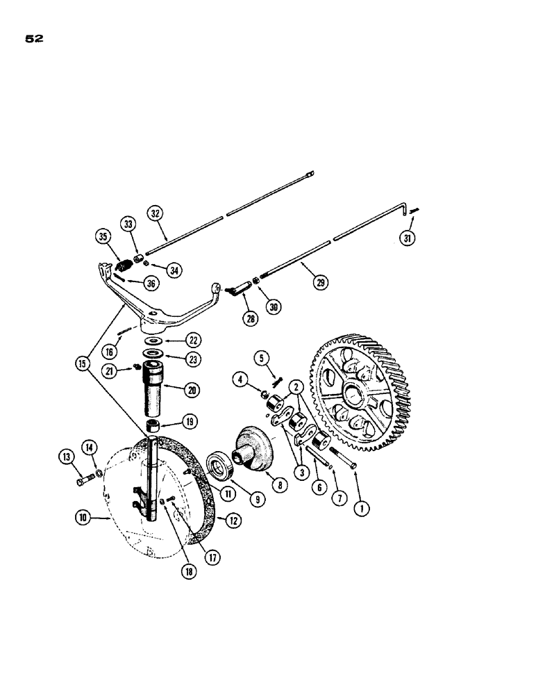 Схема запчастей Case IH 930-SERIES - (052) - GOVERNOR AND LINKAGE, (377) SPARK IGNITION ENGINE (03) - FUEL SYSTEM