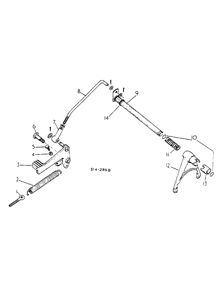 Схема запчастей Case IH 454 - (07-42) - DIFFERENTIAL LOCK, MACHINES NOT FITTED W/ISO MOUNTED CAB (04) - Drive Train