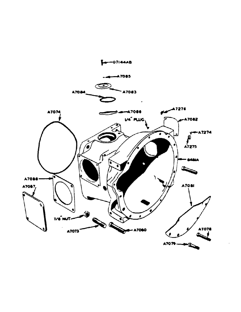 Схема запчастей Case IH 400-SERIES - (102) - CLUTCH HOUSING (06) - POWER TRAIN